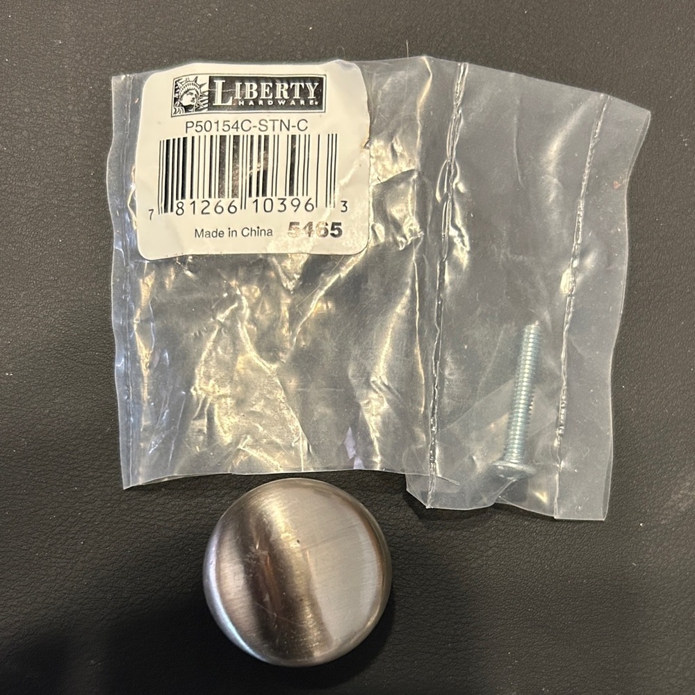 Satin Nickel Cabinet Knob - Brushed Silver Set of 10